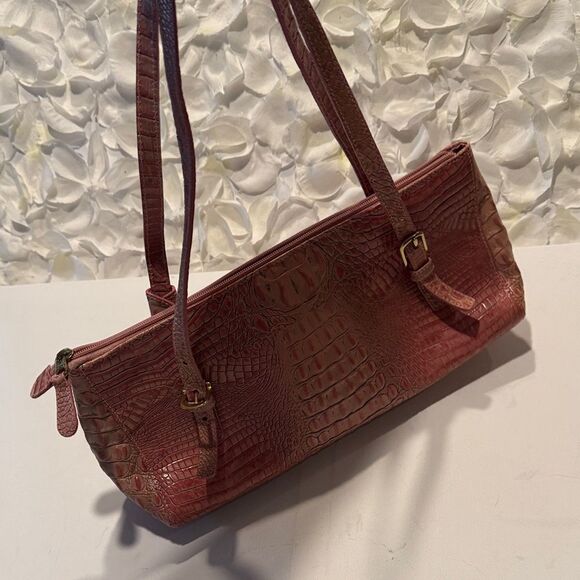 Brahmin Rose Embossed Shoulder Bag